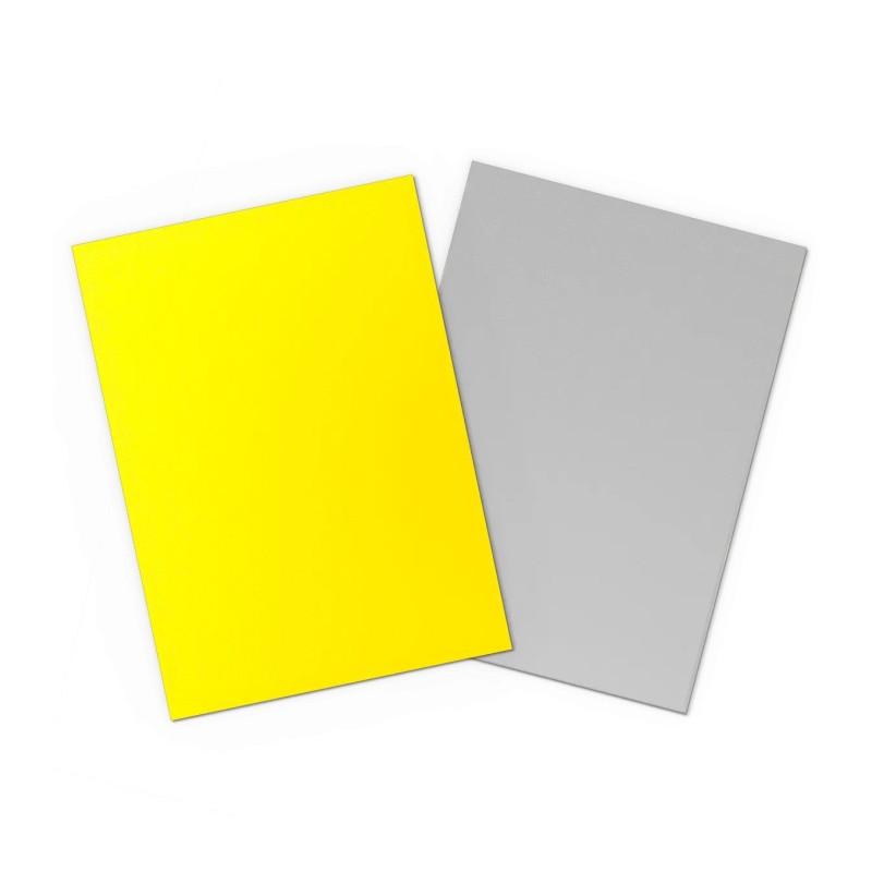 Fundas Standard Matte Dual (100 unidades) Yellow & Silver - Dragon Shield