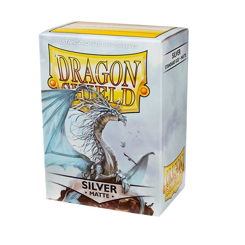 Fundas Standard Matte Plata (100 fundas) Dragon Shield.