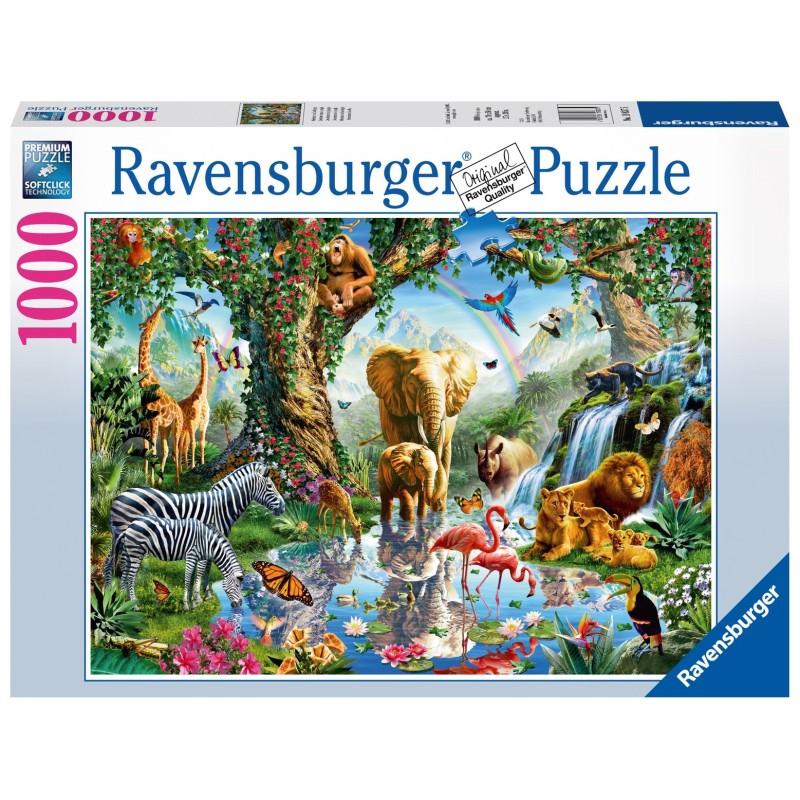 Puzzle 1000 pz - Illustrati: Aventuras en la selva