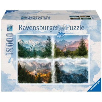 Puzzle 18000 Pz - 4 estaciones del castillo de cuento de hadas