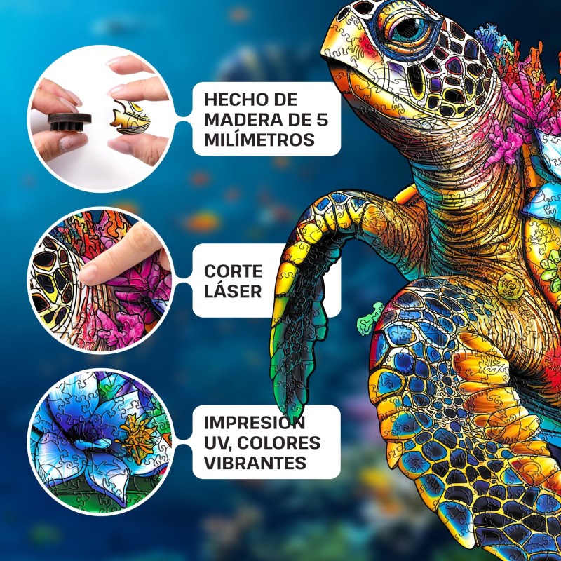 Puzzle de Madera - Tortuga - 300 piezas