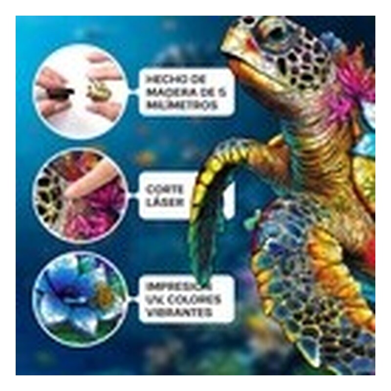 Puzzle de Madera - Tortuga - 300 piezas