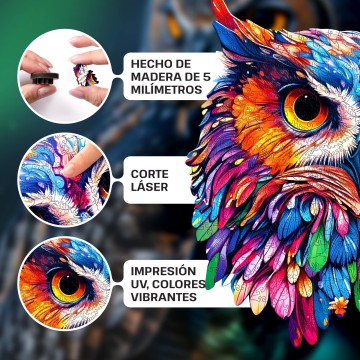 Puzzle de Madera - Búho - 300 piezas