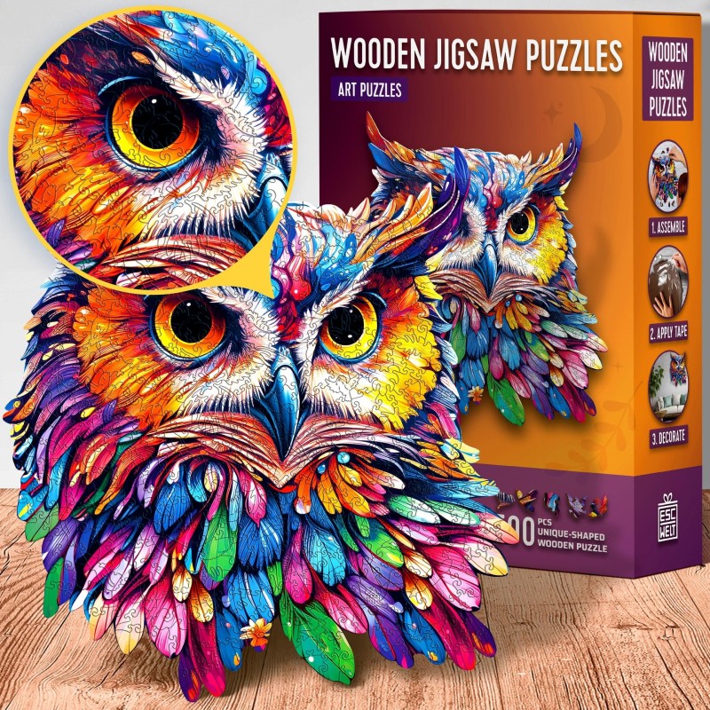 Puzzle de Madera - Búho - 300 piezas