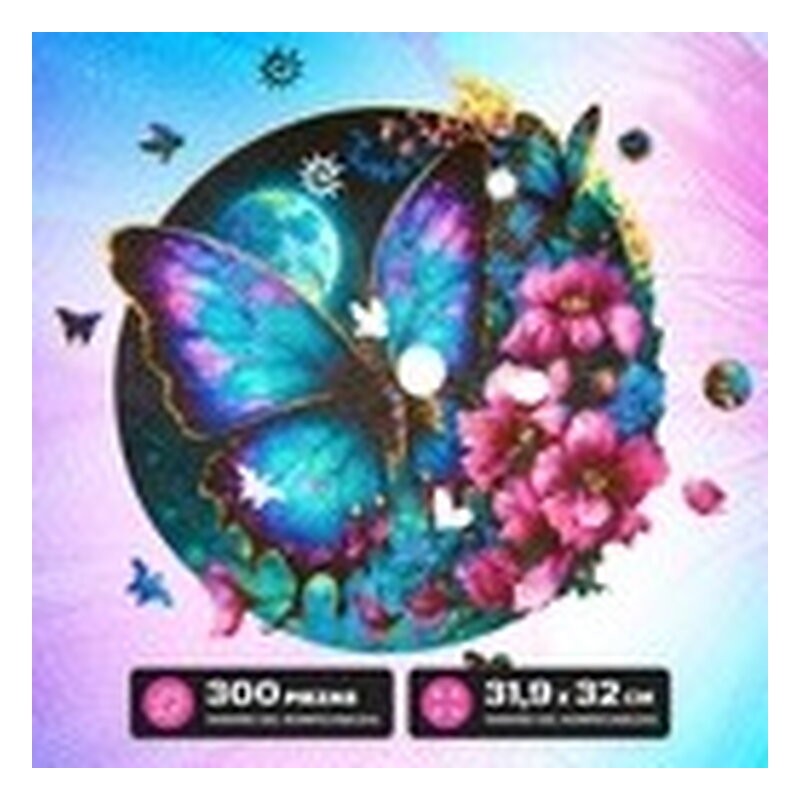 Puzzle de Madera - Mariposa - 300 piezas