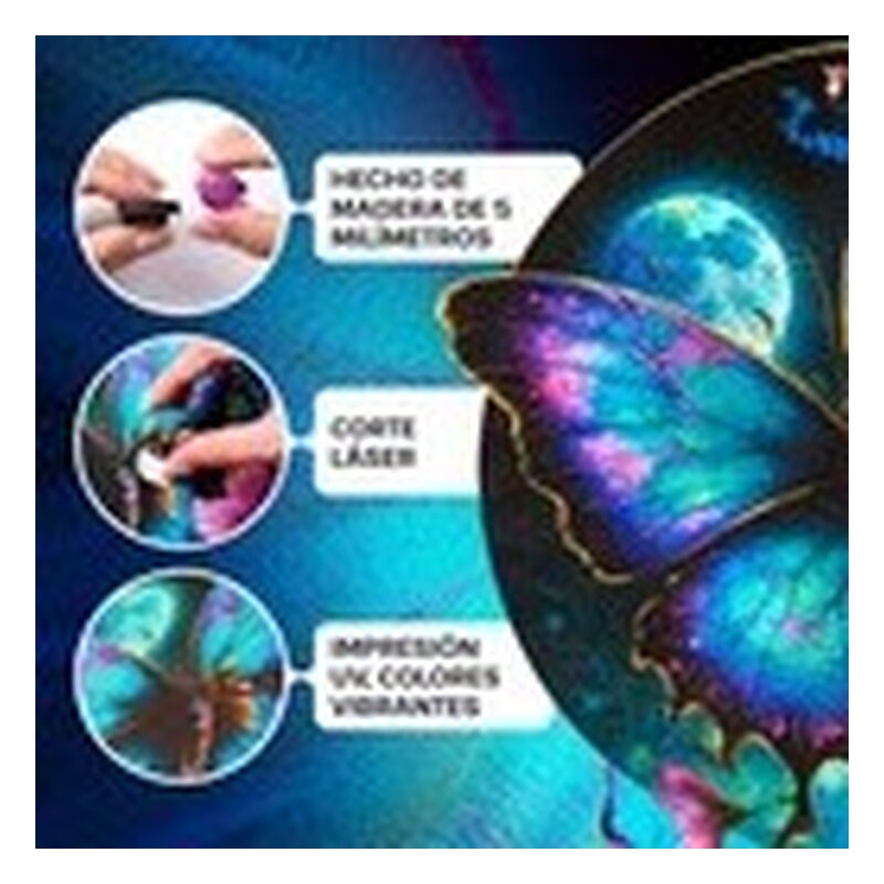Puzzle de Madera - Mariposa - 300 piezas