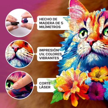 Puzzle de Madera - Gato - 300 piezas