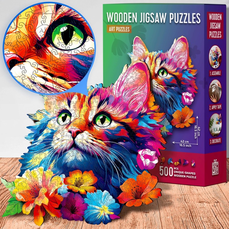 Puzzle de Madera - Gato - 300 piezas