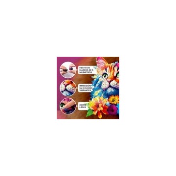 Puzzle de Madera - Gato - 300 piezas