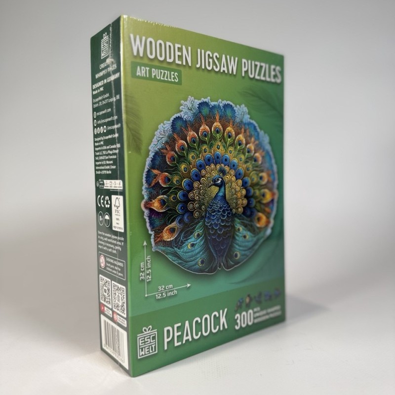 Puzzle de Madera - Pavo Real - 300 piezas