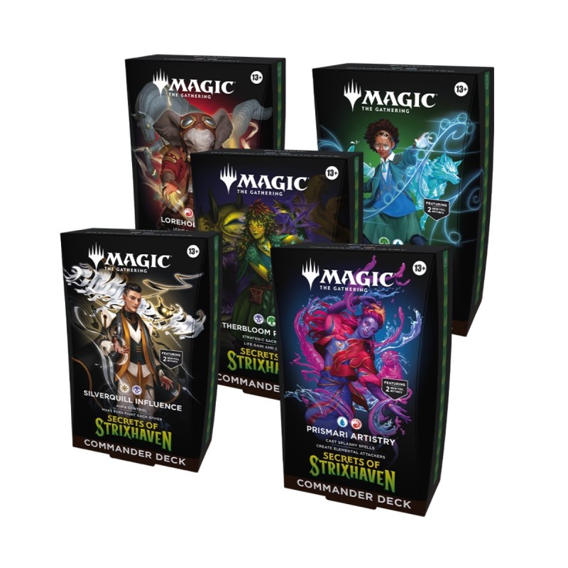 MAGIC TCG - DISPLAY 5 COMMANDER SECRETOS DE STRIXHAVEN (INGLES)