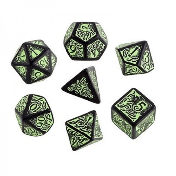 7th Edition Dice Set Schwarz & Grün - Call of Cthulhu