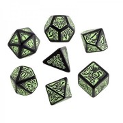 7th Edition Dice Set Schwarz & Grün - Call of Cthulhu