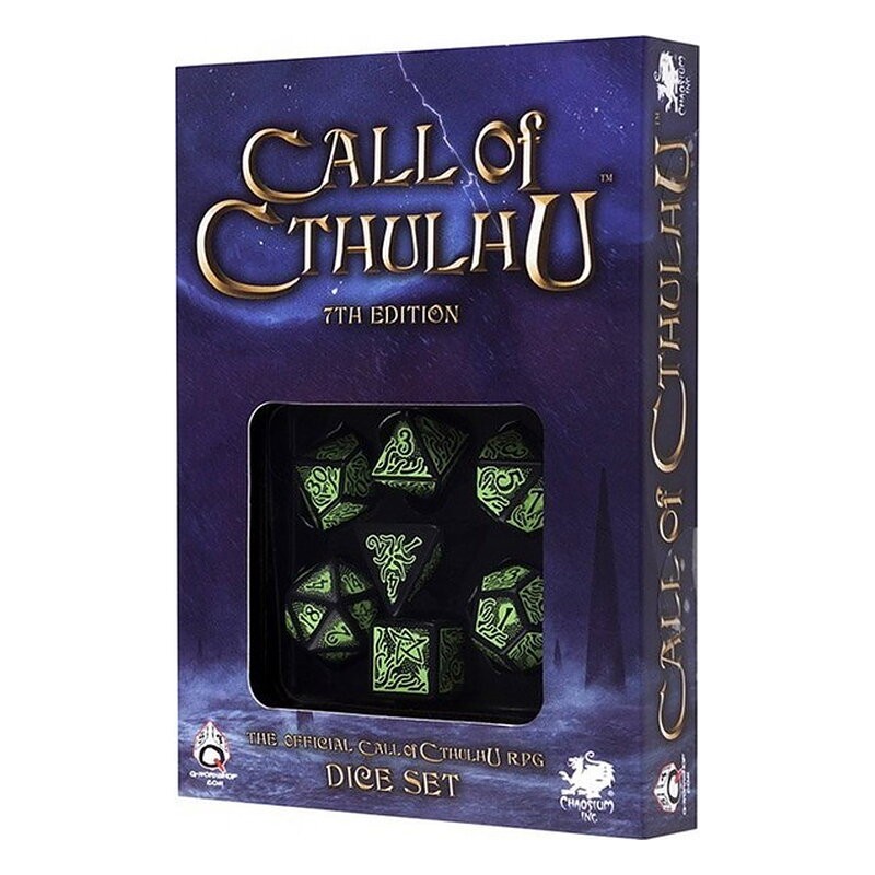 7th Edition Dice Set Schwarz & Grün - Call of Cthulhu