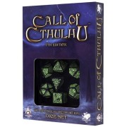 7th Edition Dice Set Schwarz & Grün - Call of Cthulhu