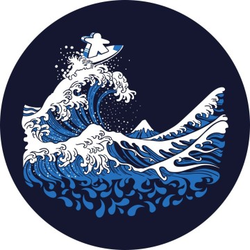 Camiseta Unisex Meeple Surf