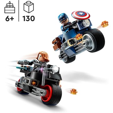 LEGO MARVEL MOTOS DE VIUDA NEGRA Y EL CAPITAN AMERICA