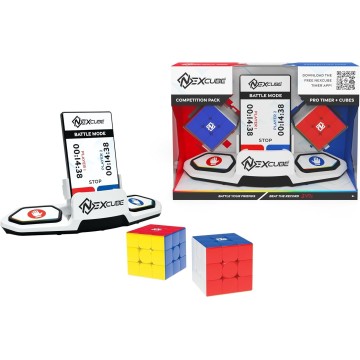 NEXCUBE 3X3 BATTLE PACK: 2 CUBOS + TEMPORIZADOR