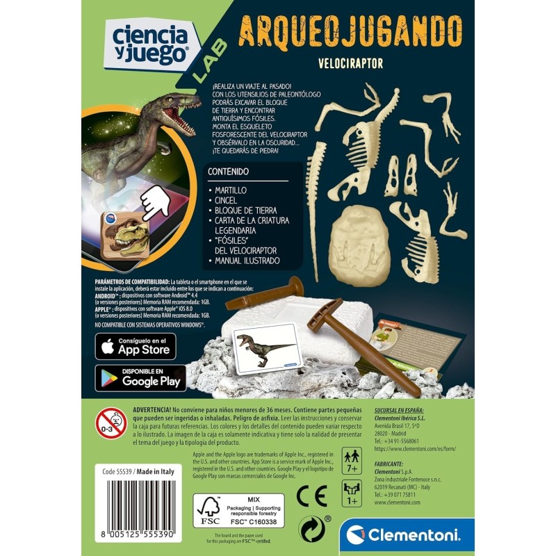 ARQUEOJUGANDO VELOCIRAPTOR FLUORESCENTE