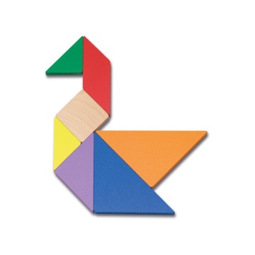Tangram De Madera En Caja De Metal