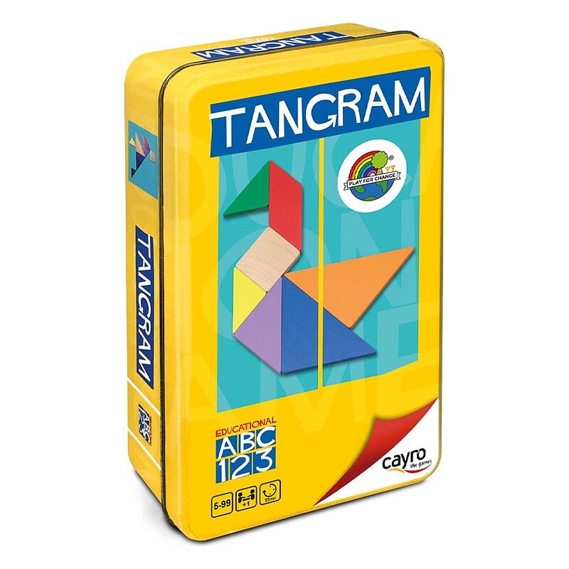 Tangram De Madera En Caja De Metal