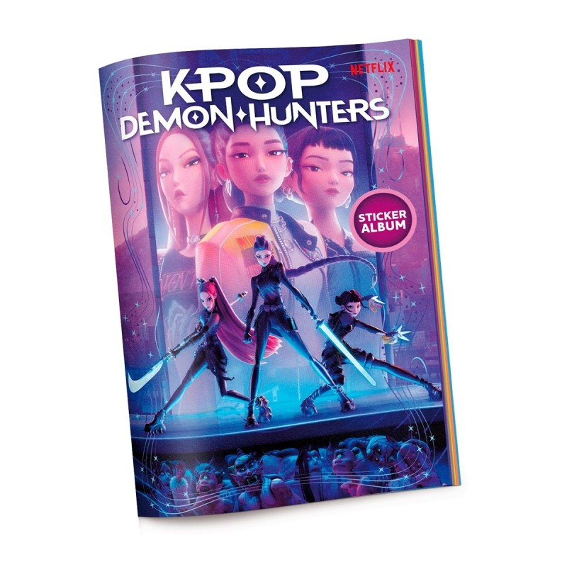 KPOP DEMON HUNTER - STARTER PACK ALBUM + 2 SOBRES + POSTER NETFLIX