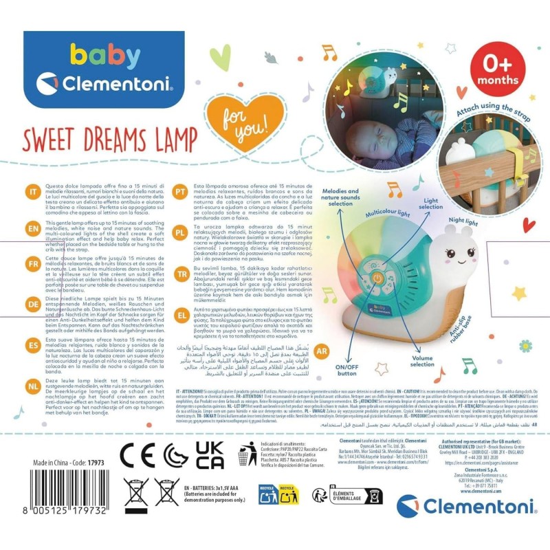 BABY CLEMMY - LAMPARA CARACOL DULCES SUEÑOS