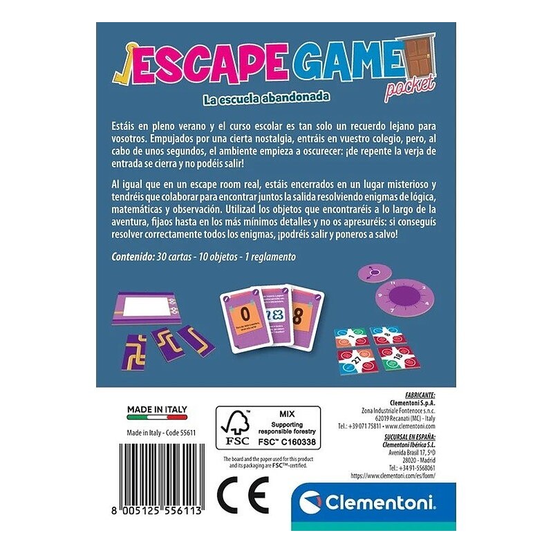 ESCAPE GAME POCKET - LA ESCUELA ABANDONADA