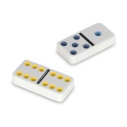 DOMINO COLORES DOBLE 6 CAJA DE METAL