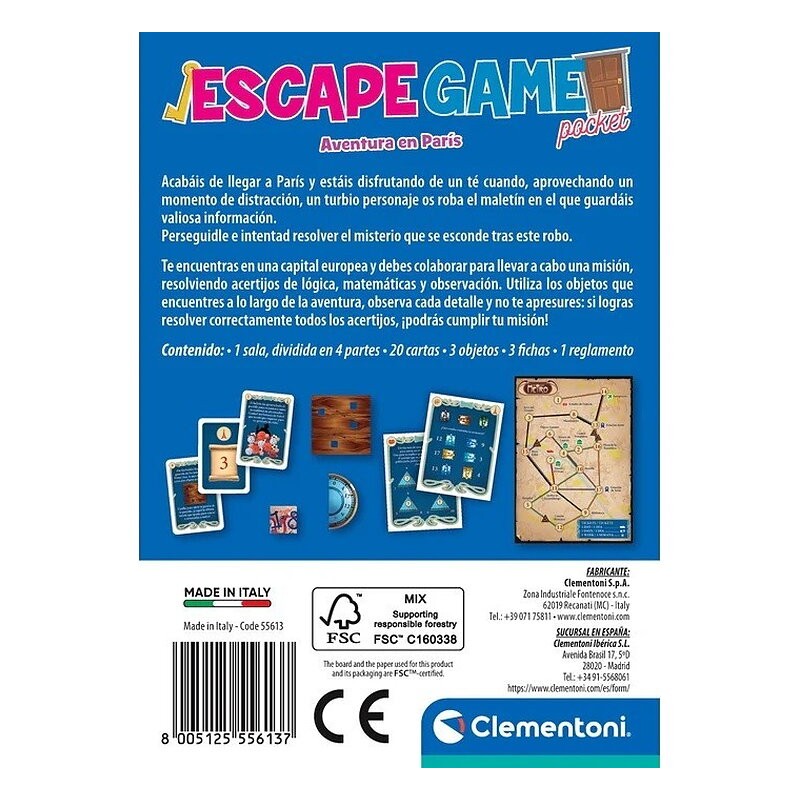 ESCAPE GAME POCKET - AVENTURA EN PARIS