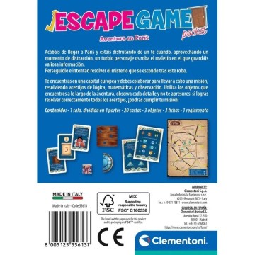 ESCAPE GAME POCKET - AVENTURA EN PARIS