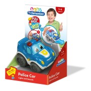 (REACONDICIONADO) BABY CLEMMY - COCHE DE POLICIA RETROFRICCIÓN CON LUCES Y SONIDOS