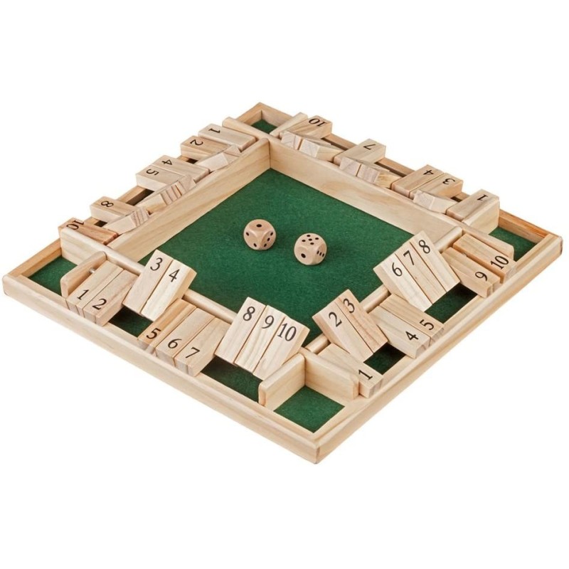 Shut the Box, versión de 10 para 4 jugadores