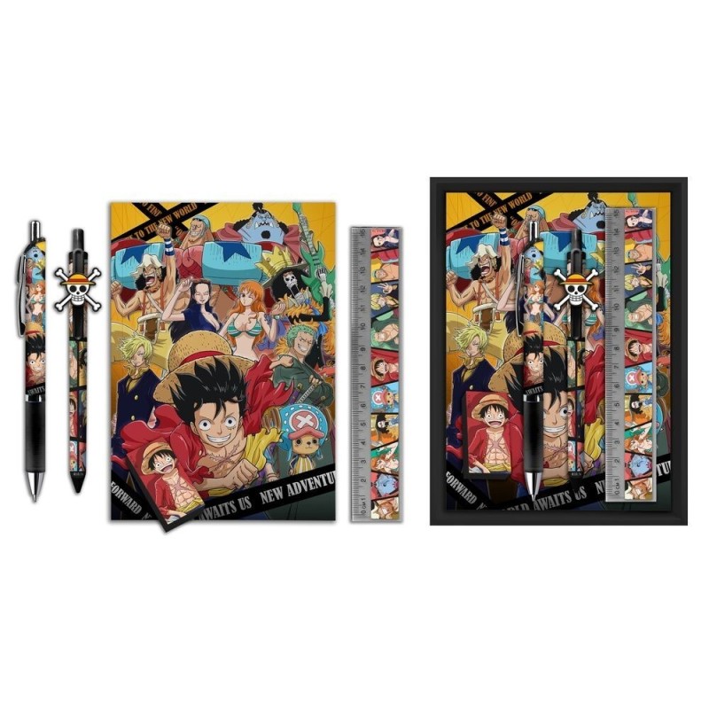 CAJA PAPELERIA ONE PIECE 5 PIEZAS
