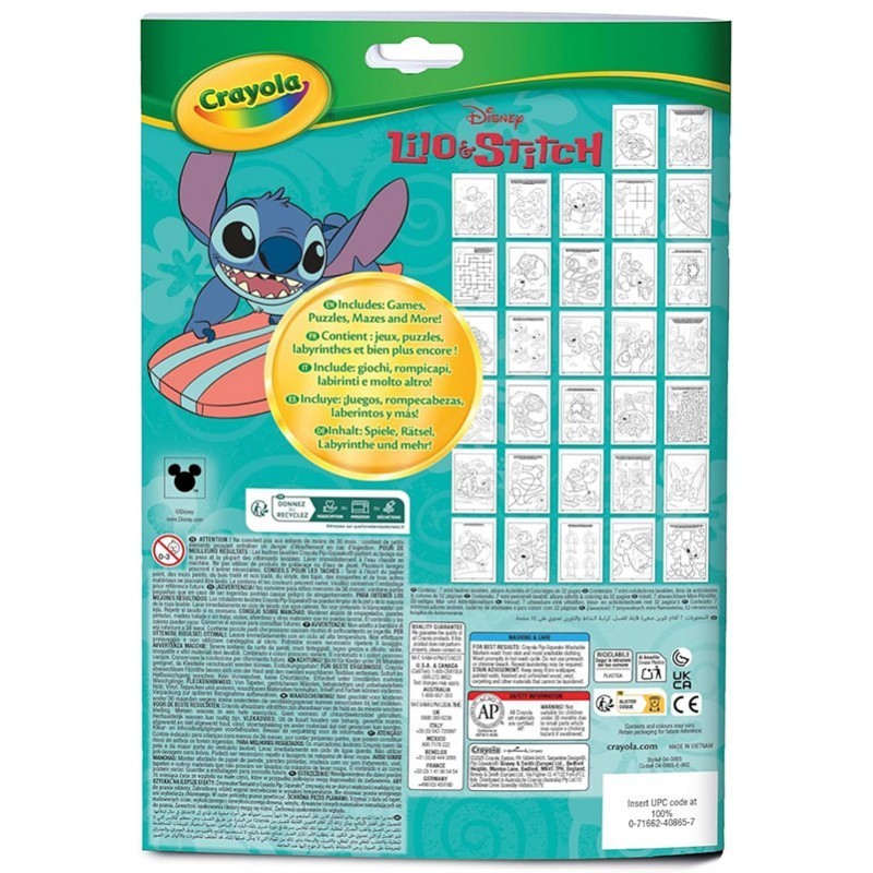 LIBRO ACTIVIDADES Y COLOREAL CON 7 ROTULADORES LILO & STITCH