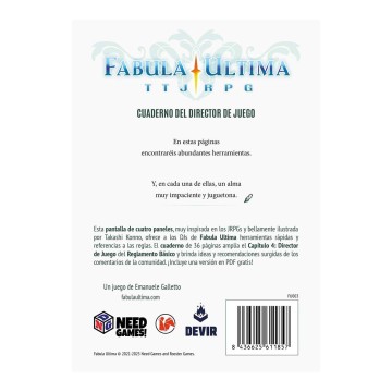 Fabula Ultima - Pantalla y Cuaderno del director de juego