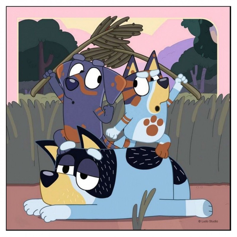 PUZZLE BLUEY 3 X 49 PIEZAS
