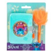 MINI DIARIO STITCH +BOLIGRAFO POMPOM+CANDADO