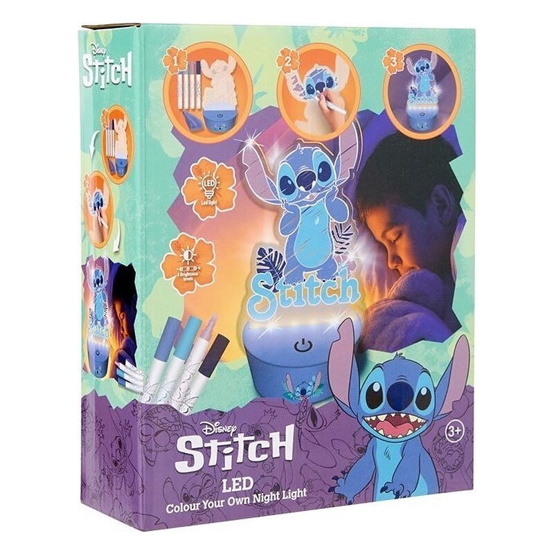 STITCH FIGURA PARA PINTAR CON LUZ LED