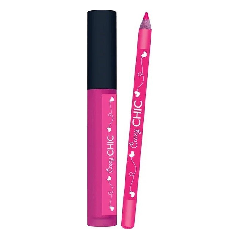 CRAZY CHIC DISPLAY 16 LAPIZ DE LABIOS + GLOSS STRAWBERRY COLOR