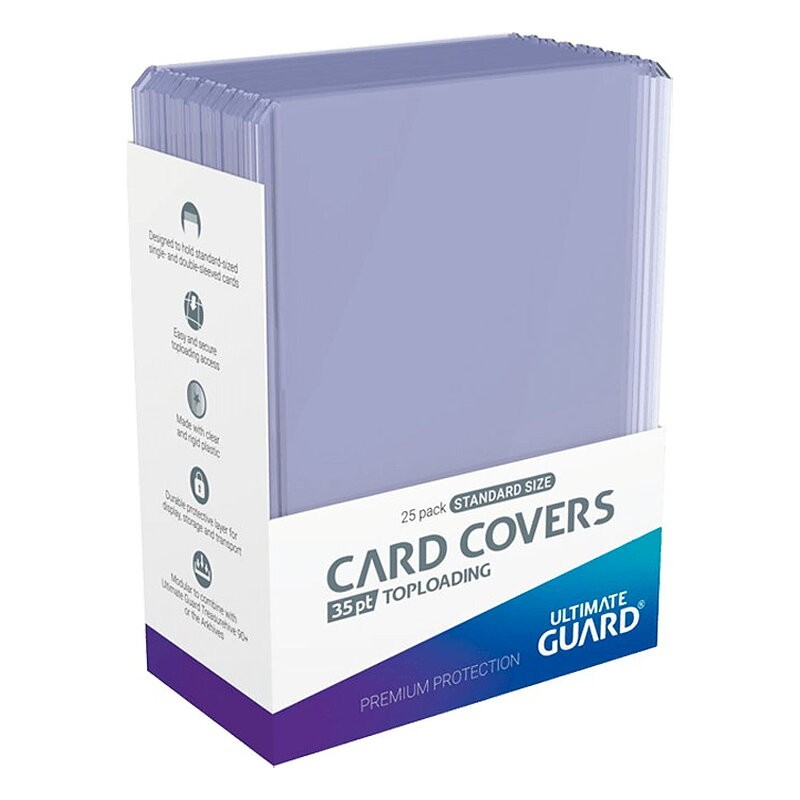 FUNDAS CARD COVERS TOP LOADING 35 PT TRANSPARENTE - PACK 25 UDS