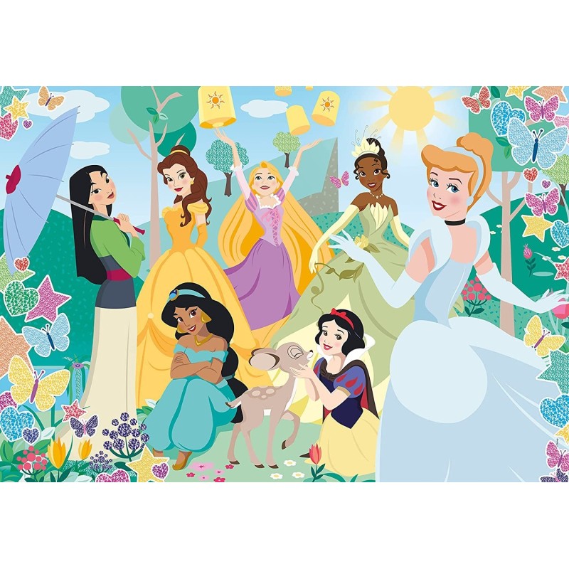 PUZZLE 104 PZAS PRINCESAS DISNEY GLITTER