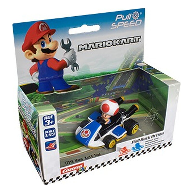 COCHE PULL & BACK MARIO KART 1:43 (SURTIDOS)