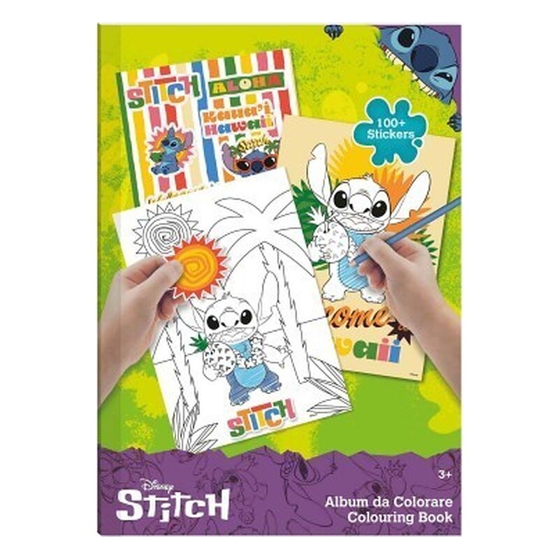 LIBRO DE COLOREAR + PEGATINAS DISNEY LILO & STITCH