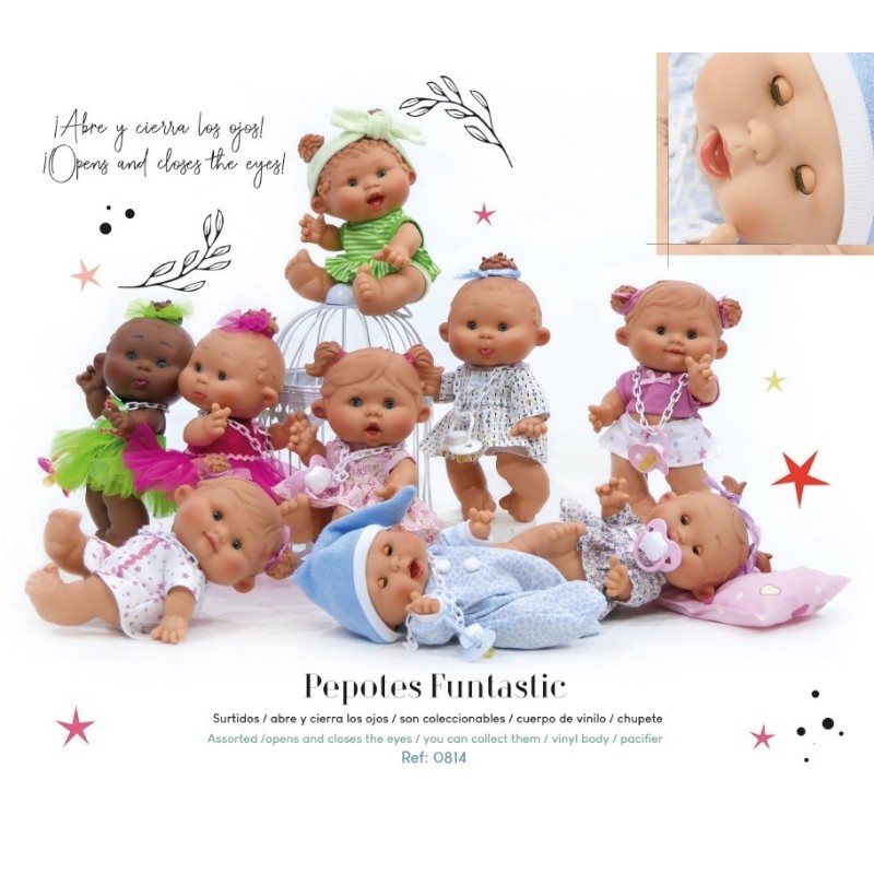 EXPOSITOR 8 PEPOTES FUNTASTIC (OJOS MOVILES) -434-
