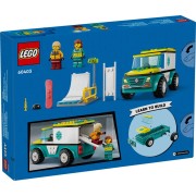 LEGO-60403 Ambulancia de Emergencias y Chico con Snowboard