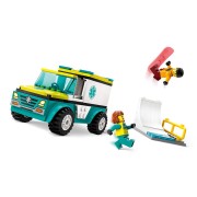 LEGO-60403 Ambulancia de Emergencias y Chico con Snowboard