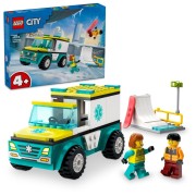 LEGO-60403 Ambulancia de Emergencias y Chico con Snowboard