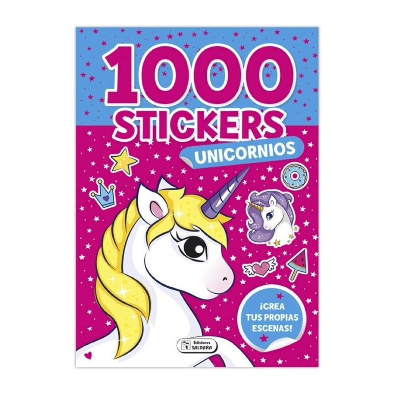 1000 STICKERS UNICORNIOS