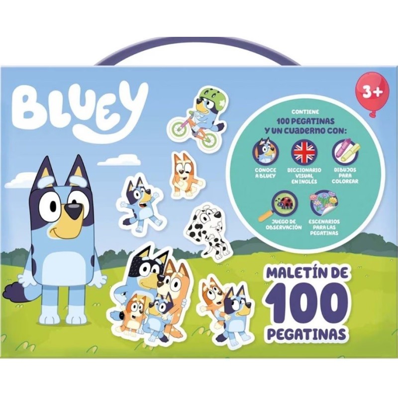 MI MALETIN DE 100 PEGATINAS BLUEY